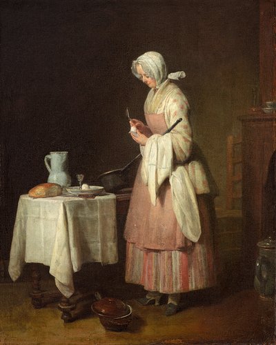 The Attentive Nurse by Jean Baptiste Simeon Chardin